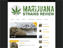 Tablet Screenshot of marijuanastrainsreview.com